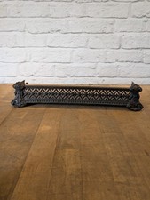 Antique Victorian Small Cast Iron Fire Fender Fire Kerb