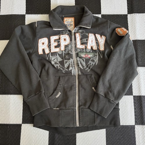 Vintage replay zip hoodie - replay, y2k
