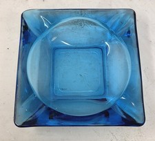 Blue Glass Ashtray