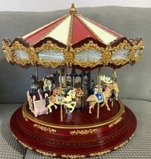 Mr Christmas Marquee Deluxe Carousel Large 100 Lights 40 Songs NEW See Note