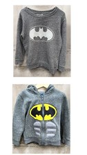 Batman boys jumper hoodie bundle age 5 6 7 years Next DC Comics grey