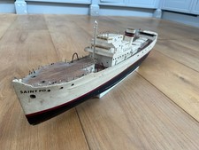 Large Vintage Model Pond Yacht 50s Liner Saint Po was Motorised Rare Version