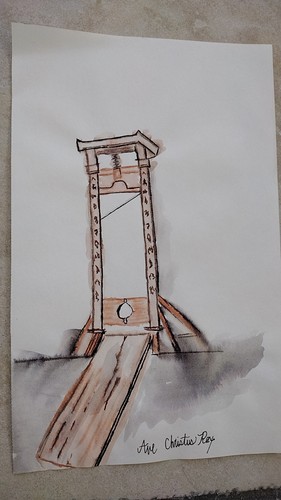 Original drawing - drawing, (guillotine)