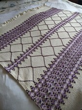 Purple Embroidered Afghan