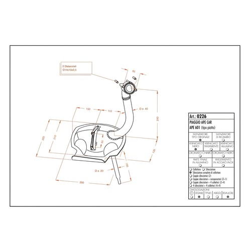Exhaust system leovince sito - exhaust,