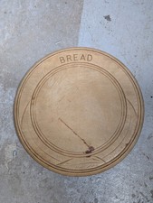 Vintage Antique Kitchen Carved Wooden Bread Board 