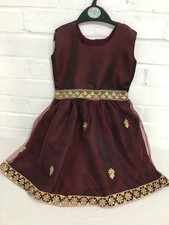 Asian Indian designer bollywood frock suit maroon