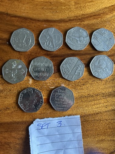 50p coin collection - uk, set
