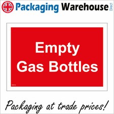 HA112 EMPTY GAS BOTTLES SIGN