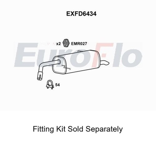 Rear muffler silencer insert - muffler,