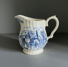 Myott footed creamer blue &