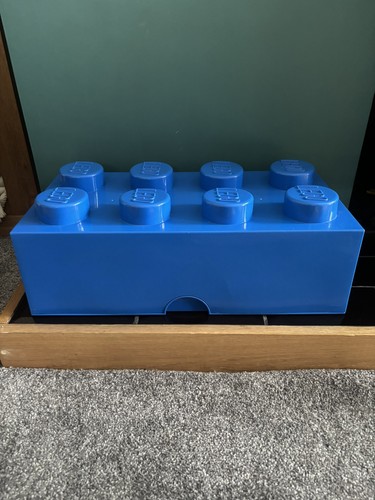 Blue lego storage box - lego, 8