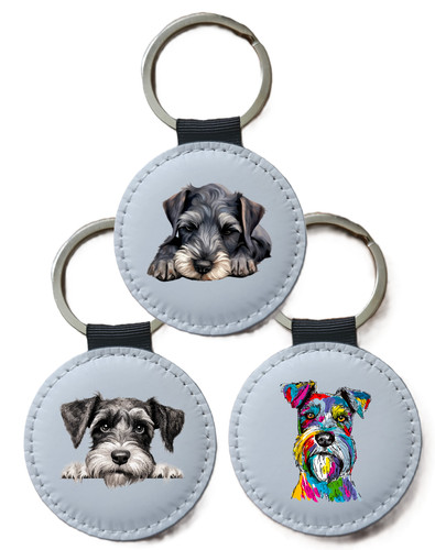 Schnauzer keyring - schnauzer,