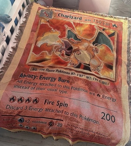 Charizard pokemon card woven - pokemon,