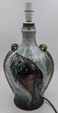 SIMON EELES LARGE STUDIO POTTERY STONEWARE LAMP BASE 20TH CENTURY