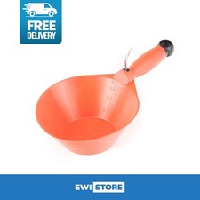 PVC Plastering Scoop Masonry Pan Grain Powder Plaster Mortar Render Cement 165mm