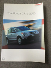 Honda CR-V 2003 models 2.0i VTEC SE , SE SPORT, SE EXECUTIVE  Brochure in VGC