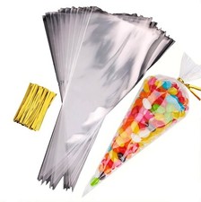 Clear Cellophane Cone Sweet