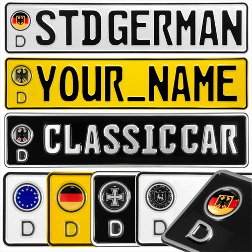 German pressed number plates - german,