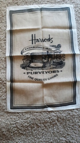 Harrods vintage tea towel - harrods,