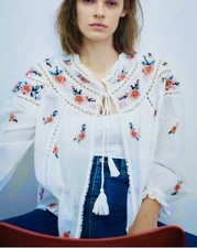 ZARA Top Jacket Small White