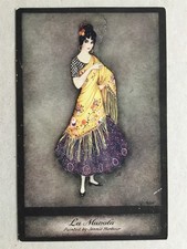 Jennie Harbour 'La Manola' Raphael Tuck 'Early Victorian' postcard