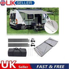 3x2.4m CAMPING AWNING SUN CANOPY CARAVAN MOTORHOME CAMPER VAN PIPING ATTACHMENT