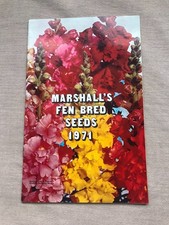 Vintage Seed Catalogue 1971 Marshalls Fen Bred Seeds Wisbech