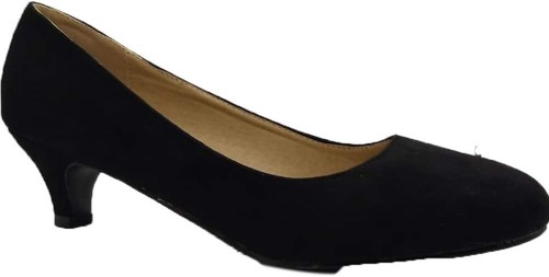 Ladies kitten heel pumps court - kitten,