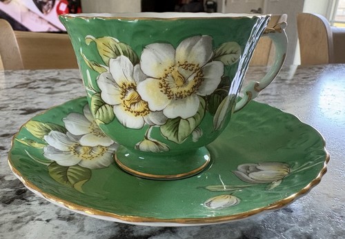 Vintage aynsley emerald green - emerald,