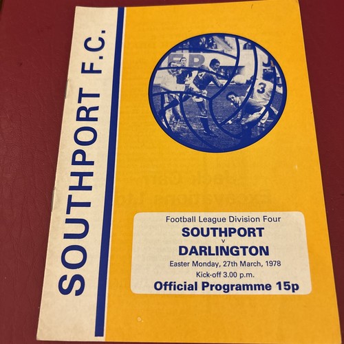 Southport darlington 1977 - darlington, 1977/78