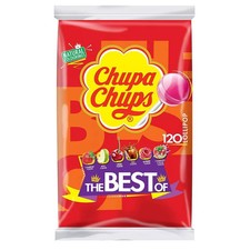 Chupa Chups Party Sweets -The Best of Lollipop Sharing Bag 120 Lollies- DAMAGED