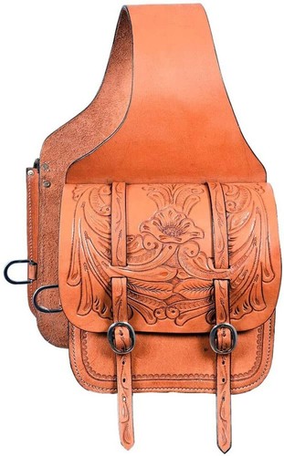 Western leather horse saddle - leather,