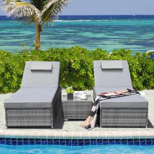 Outdoor sun loungers rattan - outdoor,