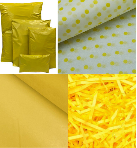 Tissue paper yellow plain - paper,