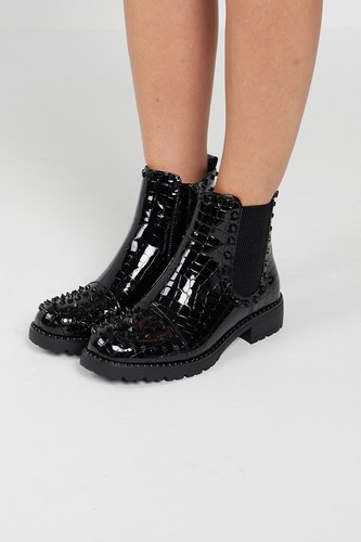 Ladies chunky ankle boots - ladies,