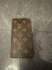 LOUIS VUITTON Samsung S6 Brown Monogram Folio Phone Case Plus Pouch LV