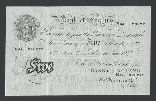 Bank england note 1947 - england, £5