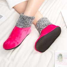 With Anti Slip Soles Slipper Socks Plush Sleeping Warm Hosiery  Winter