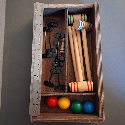 Vintage tabletop croquet - vintage,
