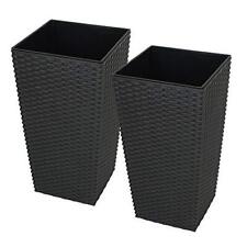 Tall Square Plastic Rattan