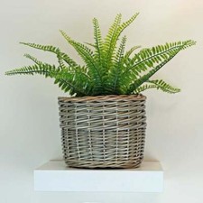 Antique Wash Round Wicker