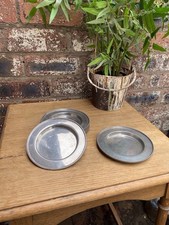 Antique Set 6 Silver Plated Bottle Coasters Dishes Used In Church Communion 