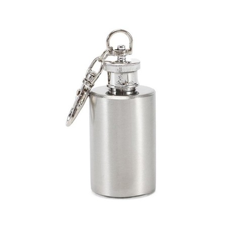 Stainless steel hip flask - steel,