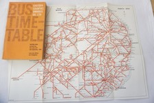 1964 Eastern Counties Bus Timetable with Map Eastern Area