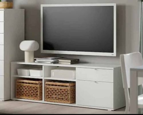 Bench white 146x37x50cm tv - bench,
