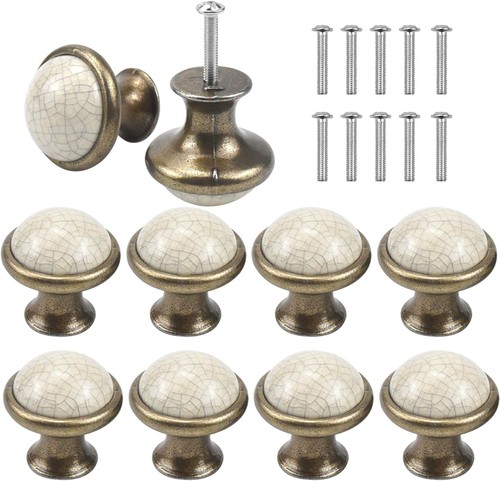 Vintage 10pcs ceramic round - ceramic,