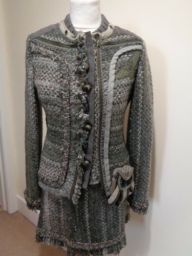 Tricot chic khaki mix tweed - khaki,