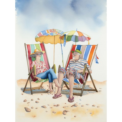 Elderly couple summer beach - couple,