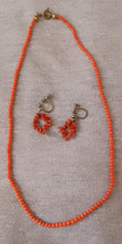 Vintage Red Coral Necklace and